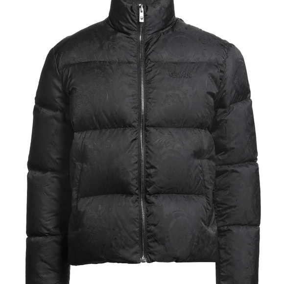 $3275 AUTHENTIC VERSACE sz 50 L, Black Barocco Light Puffer Down Jacket - Picture 1 of 16